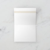 バーラップのビーチ結婚式はレースおよび貝との感謝していしています サンキューカード (内部)