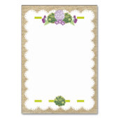 バーラップのプレイスカード テーブルナンバー (裏面)