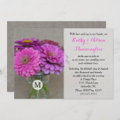 バーラップのマソン・ジャーでリニューアル・ジニアスを誓う 招待状 (正面/裏面)