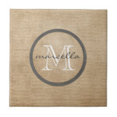 バーラップのモノグラム タイル (正面)