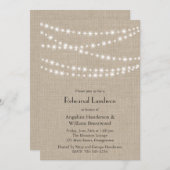バーラップのリハーサルの昼食会のきらめきライトの下 招待状 (正面/裏面)