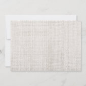 バーラップのレースのひもライト及び電球の結婚 招待状 (裏面)