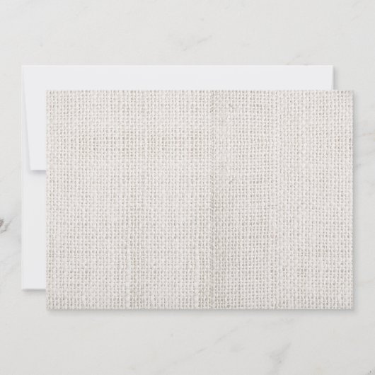 バーラップのレースのひもライト及び電球の結婚 招待状 (裏面)