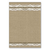 バーラップのレースの結婚披露宴の宿泊施設 テーブルナンバー (裏面)