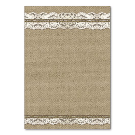 バーラップのレースの結婚披露宴の宿泊施設 テーブルナンバー (裏面)