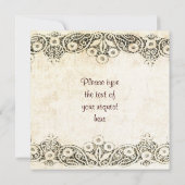 バーラップのレース私の新婦付添人です 招待状 (裏面)