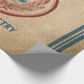 バーラップのヴィンテージのケーキのペストリーの小麦粉袋 ラッピングペーパー (角)