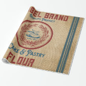 バーラップのヴィンテージのケーキのペストリーの小麦粉袋 ラッピングペーパー (アンロールド)