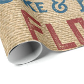 バーラップのヴィンテージのケーキのペストリーの小麦粉袋 ラッピングペーパー (ロールコーナー)