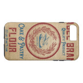 バーラップのヴィンテージのケーキのペストリーの小麦粉袋 Case-Mate iPhoneケース (裏面(横))