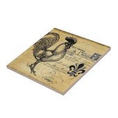 バーラップのヴィンテージのフランスのなオンドリ タイル (側面)