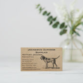 バーラップのヴィンテージの猟犬 名刺 (スタンド正面)