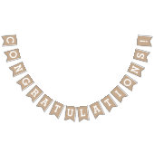 バーラップの一見のお祝い バンティングフラッグ (全)