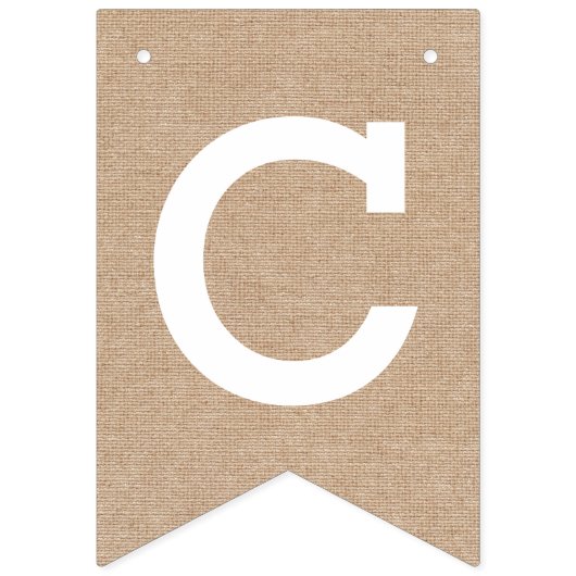 バーラップの一見のお祝い バンティングフラッグ (第1の旗)