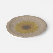 バーラップの刺激を受けたなヒマワリ ペーパープレート (アングル)