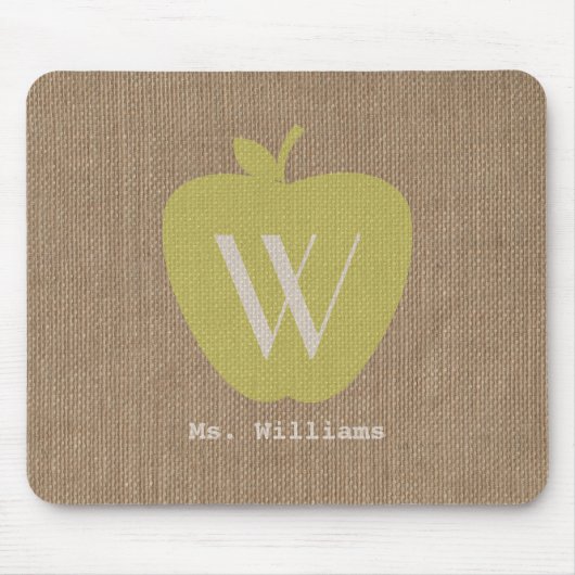 バーラップの刺激を受けたなモノグラムの先生のマウスパッド マウスパッド (正面)