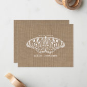 バーラップの刺激を受けたな蝶平らなNotecards ノートカード (正面/裏面インサイチュ)