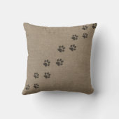 バーラップの効果のデザインのペットPawprints クッション (裏面)