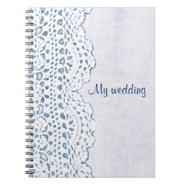 バーラップの国のレース私の結婚式の本 ノートブック