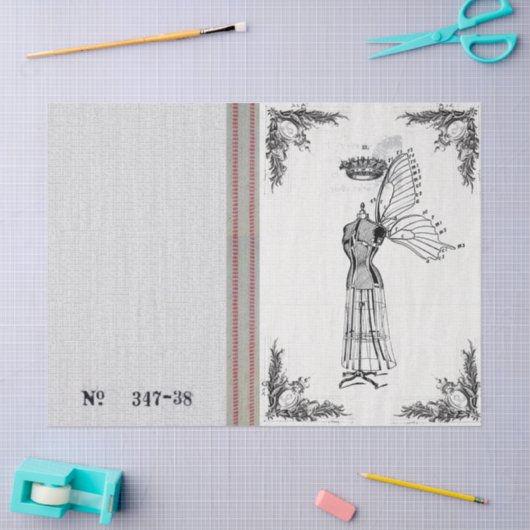 バーラップの服の型枠の妖精のティッシュペーパー 薄葉紙 (クラフト)