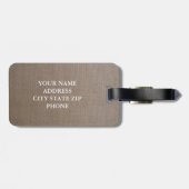 バーラップの氏および夫人旅行荷物は新婚者のために付きます ラゲッジタグ (裏面横)