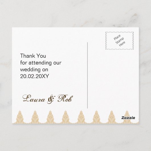 バーラップの石工の瓶に入った結婚あじさい感謝していの花 ポストカード (裏面)