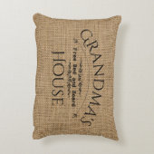 バーラップの祖母の家は個人化なります アクセントクッション (裏面(縦))