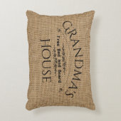 バーラップの祖母の家は個人化なります アクセントクッション (正面(垂直))