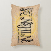 バーラップの私の日光 アクセントクッション (正面(垂直))