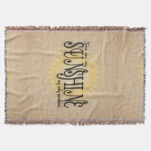 バーラップの私の日光 スローブランケット (正面)