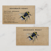 バーラップの蜂蜜の蜂 名刺 (正面/裏面)