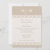 バーラップは結婚する|をひもで締め、 招待状 (正面)