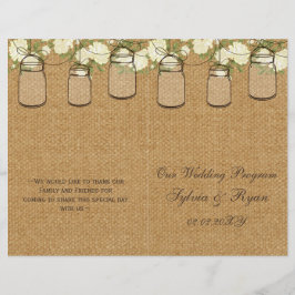 バーラップアイボリーバラメイスンジャースプログラム折り畳み