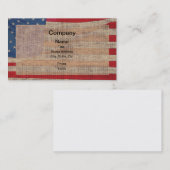 バーラップアメリカ国旗 名刺 (正面/裏面)