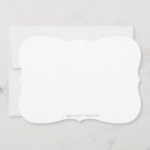 バーラップアンドレースブライダルシャワーカーキネイビー 招待状 (裏面)