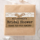 バーラップアンドレースブライダルシャワー ラベル (インサイチュ)