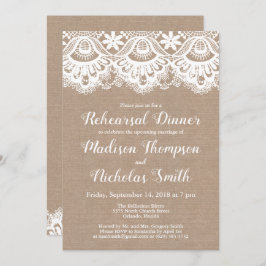 バーラップアンドレースリハーサルディナー招待状 招待状