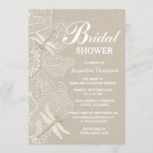 バーラップアンドレース素朴ブライダルシャワー