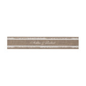 バーラップアンドレース素朴ヴィンテージロマンス 招待状ベリーバンド (フラット)