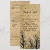 バーラップアンド樺の木ポー結婚式 プログラム (正面/裏面)