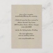 バーラップイエローフローラメイスン結婚ズ詳細 エンクロージャーカード (裏面)