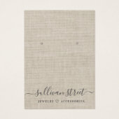 バーラップイヤリングジュエリー表示カード (正面)