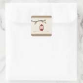 バーラップインスパイア油ランタン秋の結婚式シール スクエアシール (バッグ)