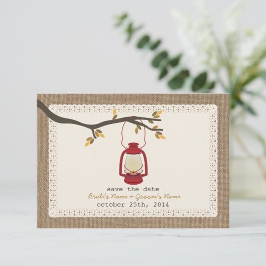 バーラップインスパイア油ランタン秋保存日 セーブザデート (スタンド正面)