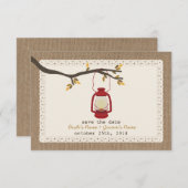 バーラップインスパイア油ランタン秋保存日 セーブザデート (正面/裏面)