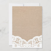 バーラップエレガントレース結婚式招待状 招待状 (裏面)
