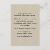 バーラップオレンジフローラメイソンジャース結婚ズ詳細 エンクロージャーカード (裏面)