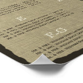 バーラップカスタムアイボリー11 x 14 A ポスター (角)