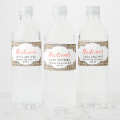バーラップカントリーベビーシャワー ペットボトルラベル (ボトル)