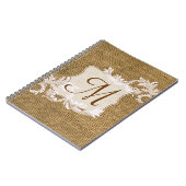 バーラップカントリーレースモノグラムイニシャルノート ノートブック (左側)